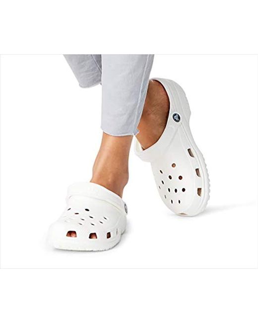 white classic clog crocs