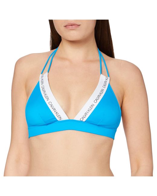 Calvin Klein Fixed Triangle-rp Bikini Top in Red - Save 16% - Lyst