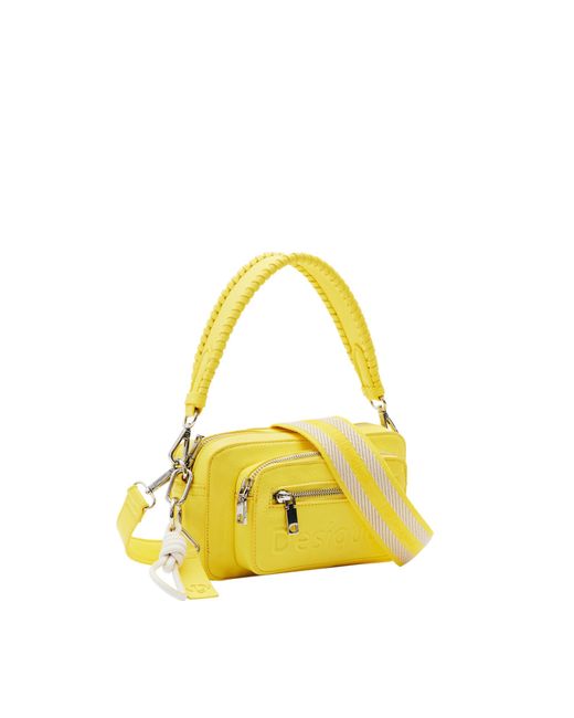 Desigual Yellow Half Logo 24 Cambr Accessories Pu Across Body Bag