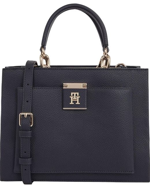 Tommy Hilfiger Blue Mini Tote Aw0aw17032dw6001 Handbag Navy