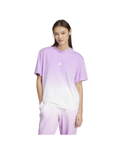 Adidas All Szn Loose Dip-dye Short Sleeve T-shirt L Purple