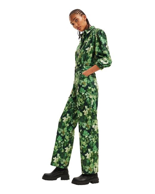 Desigual Green Woven Overall Trousers