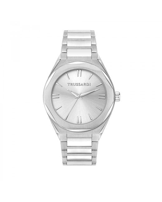 Orologio Analogico al Quarzo Adulti con Cinturino in Acciaio Inossidabile R2453156006 di Trussardi in Metallic
