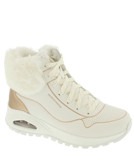 Skechers Natural Uno Rugged Fall Shimmer Stiefelette Weiß EU 36