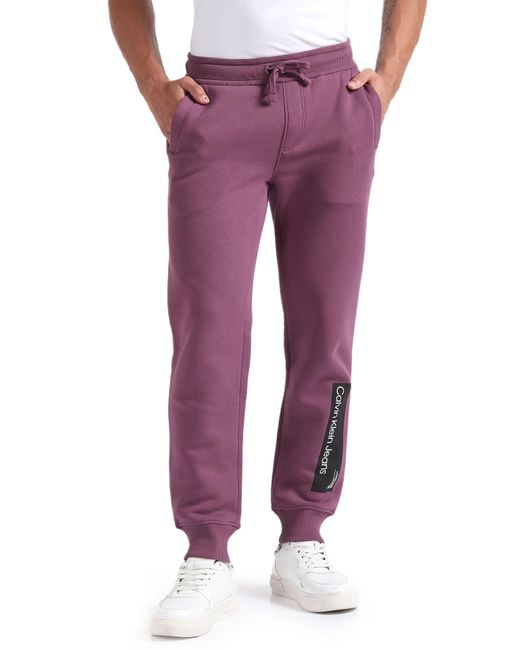 Calvin Klein Purple Hyper Real Box Logo Hwk Pant J30j324053 Knit for men