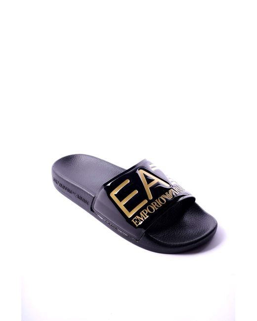 Mules PVC Gros Logo - Ea7 Emporio Armani pour homme en coloris Black