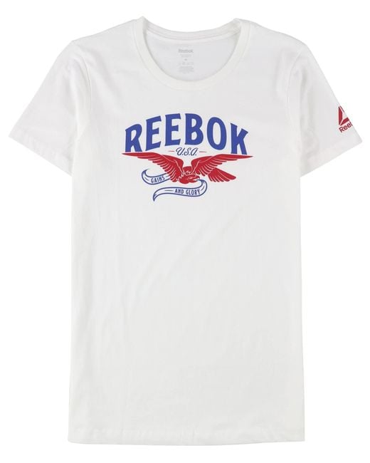 Reebok White S U.s.a. Gain And Glory Graphic T-shirt