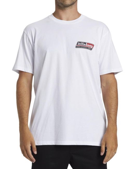Walled SS T-Shirt di Billabong in White da Uomo