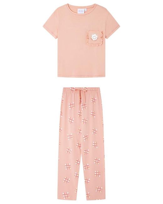 Pijama 1% algodón Smiley Women'secret de color Pink