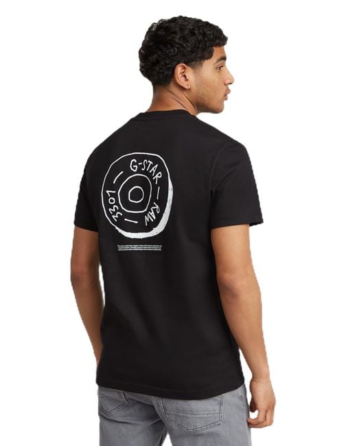 G-Star para Hombre Camiseta Button Illustration G-Star de hombre de color Black