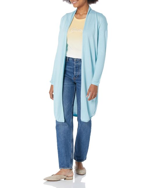 Guess Blue Essential Camille Long Sleeve Cardigan