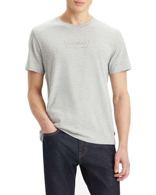 Levi's Gray Graphic Crewneck Tee T-shirt for men