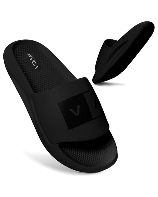RVCA Black Molded Slide Flip-flop for men