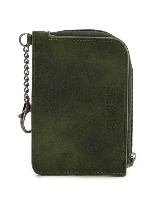 Portafoglio porta carte di credito da donna sottile sottile porta carte portachiavi portafoglio tasca di Wrangler in Green