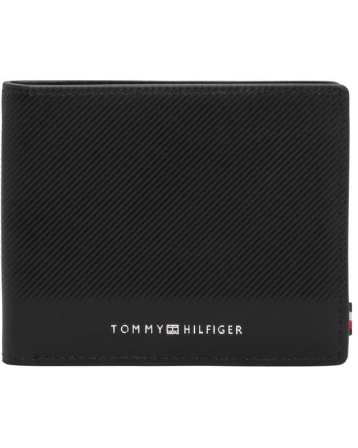 Tommy Hilfiger Th Foundation Mini Cc Wallet Am0am13507 Faltbare Brieftasche in Black für Herren