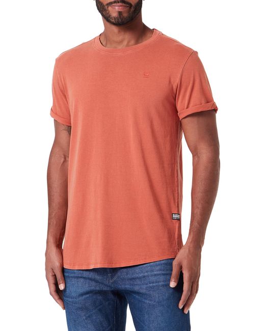 G-Star RAW Red Overdyed Lash T-shirt T-shirts for men