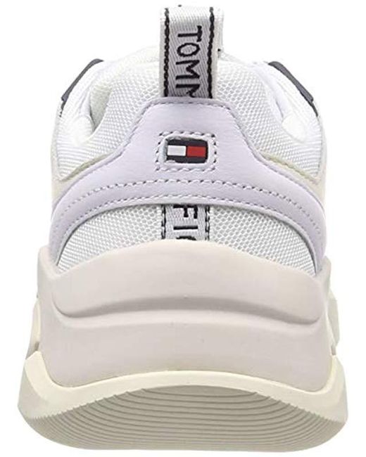 Wmn Chunky Mixed Textile Trainer Zapatillas para Mujer Tommy