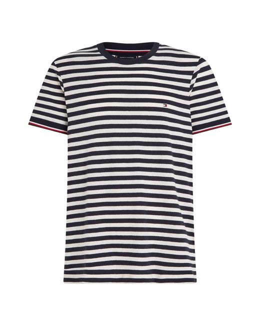 Tommy Hilfiger Black Natural Tech Striped Tee T-shirt for men