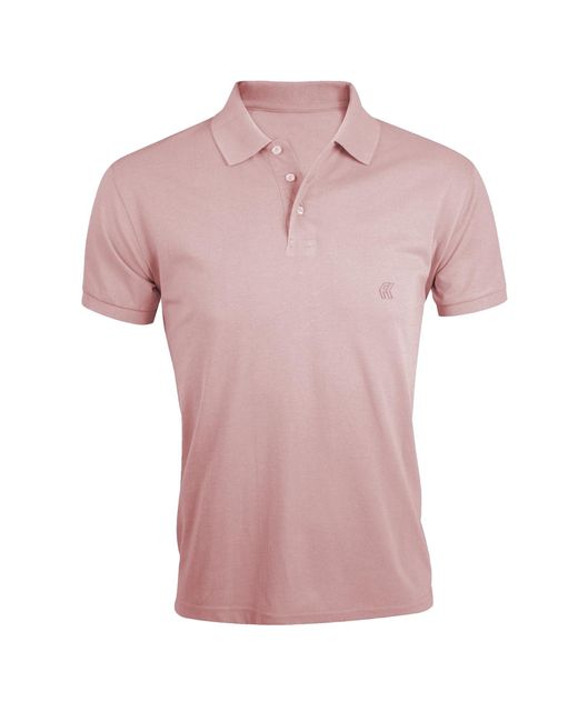 French Connection Pink S Casual Soft Cotton Polo Top Large for men