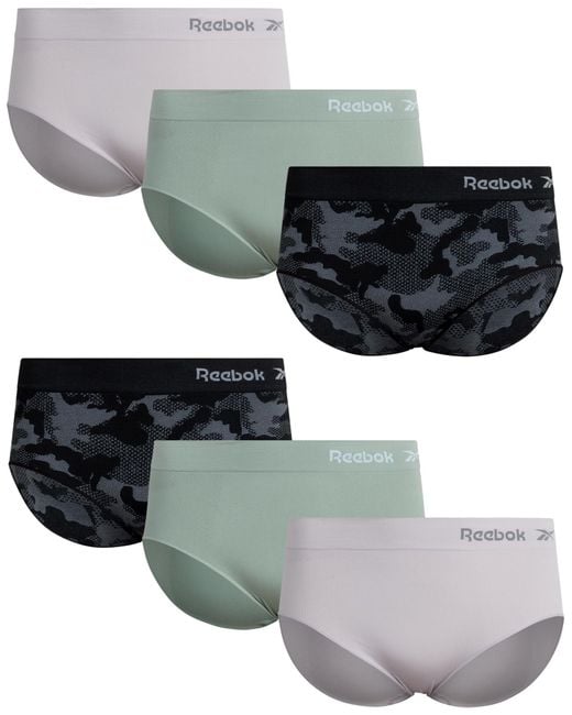 Reebok Gray Underwear – 6 Pack Plus Size Seamless Hipster
