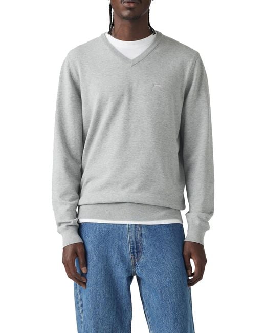 LW V Neck HM Sweater Suéter pulóver Levi's de hombre de color Gray