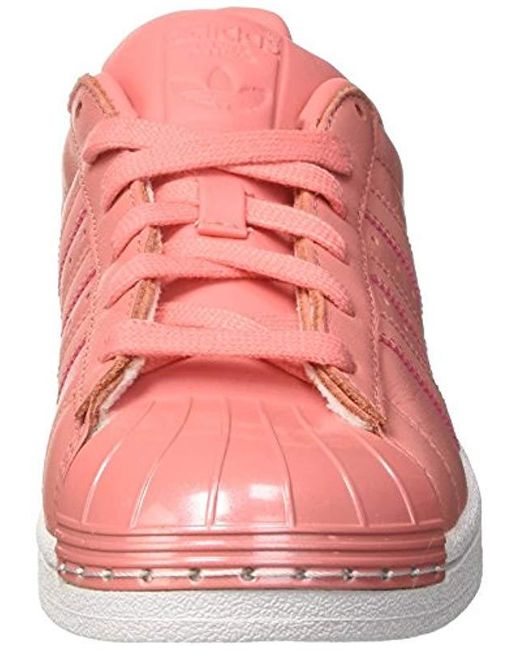adidas superstar metal toe pink