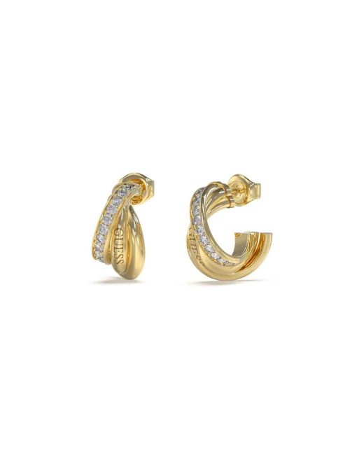 Guess Perfecte Oorbellen Jube04066jwygt-u Roestvrij Staal in het Metallic