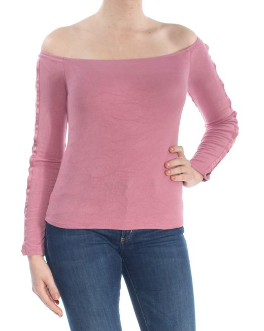 | Cordelia off The Shoulder Lace | Royal Mauve | M di Guess in Pink