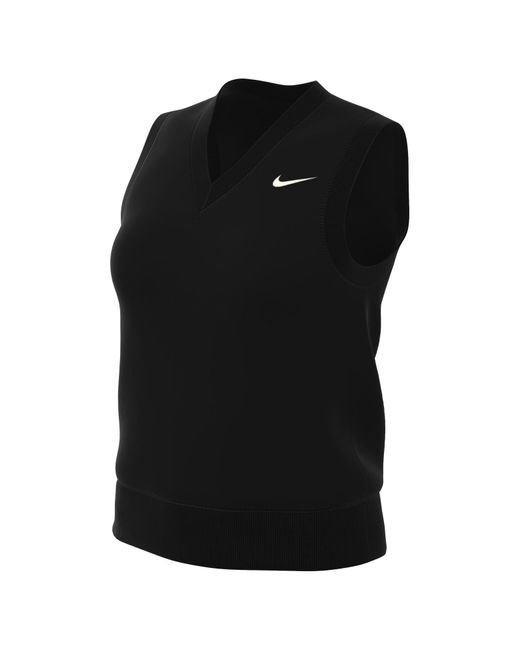 Damen Sportswear Phnx FLC Slvls V-Neck Chaleco Nike de color Black