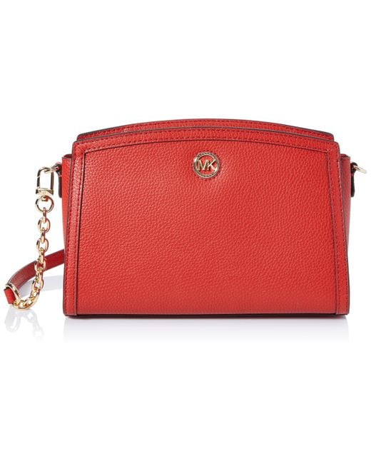 Michael Kors Red Lg Ew Xbody Bag