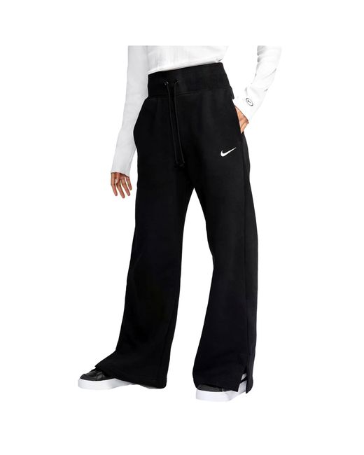 DQ5615-010 W NSW PHNX FLC HR Pant Wide Pantaloni Sportivi Black/Sail M di Nike