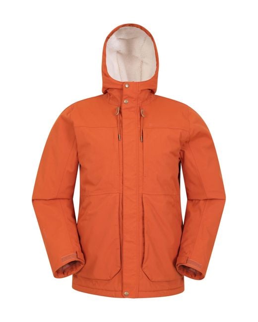 Mountain Warehouse Orange Coastline S Borg Waterproof Jacket for men