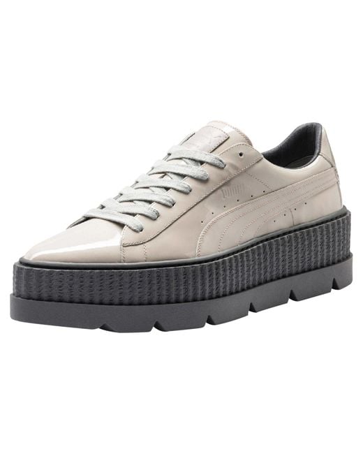 PUMA X Fenty Pointy Creeper Lace-up Beige Smooth Leather S Shoes 366270 02  in Grey | Lyst UK