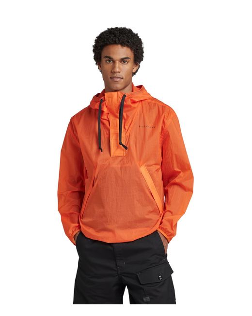 G-Star RAW Windbreaker Shell Jkt Jacket in het Orange voor heren