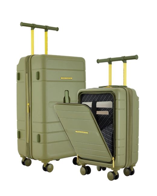 French Connection Green 2 Piece Trunk Luggage Set