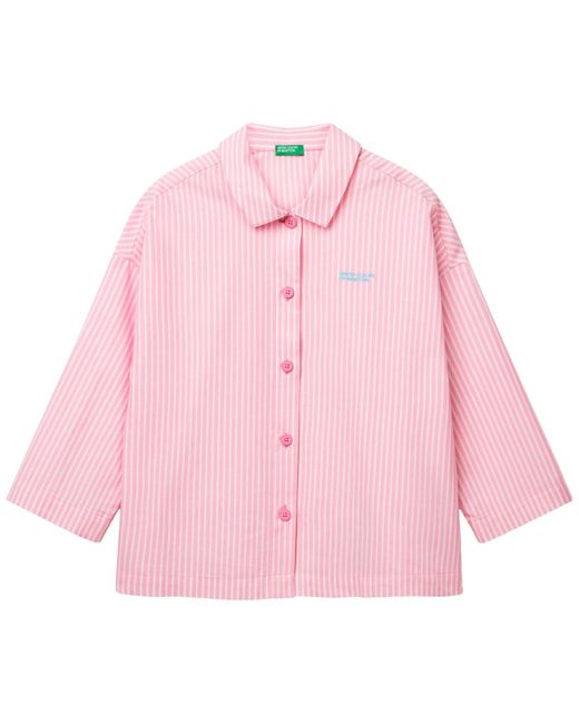 Giacca M/L 4QFZ3M00A Parte Superiore del Pigiama di Benetton in Pink