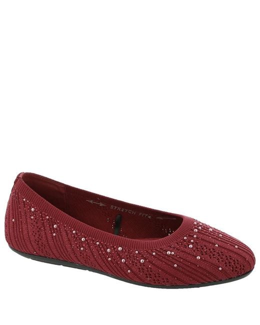 Skechers Red Modern Comfort Cleo 2.0-glitzy Daze Ballet Flat