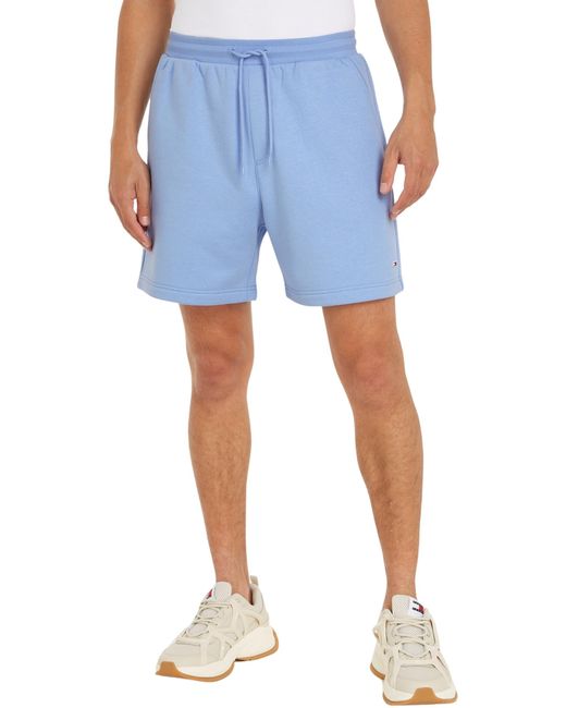 Pantaloncini Uomo in Felpa Beach Fleece Corti di Tommy Hilfiger in Blue da Uomo