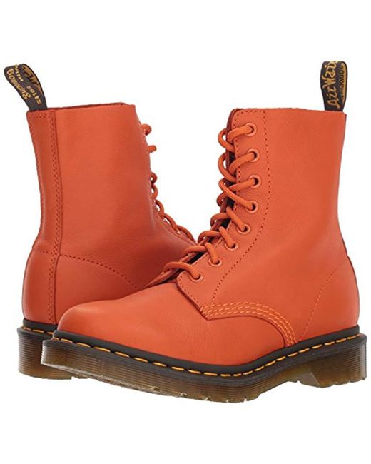 Dr. Martens 1460 Pascal Ankle Boots in Orange | Lyst UK