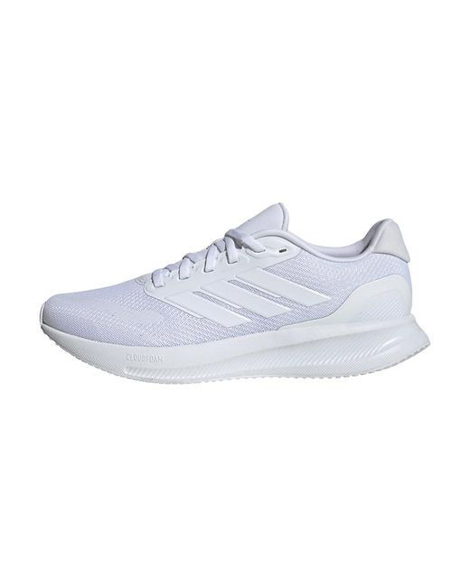 Adidas White Runfalcon 5 Running Shoes for men