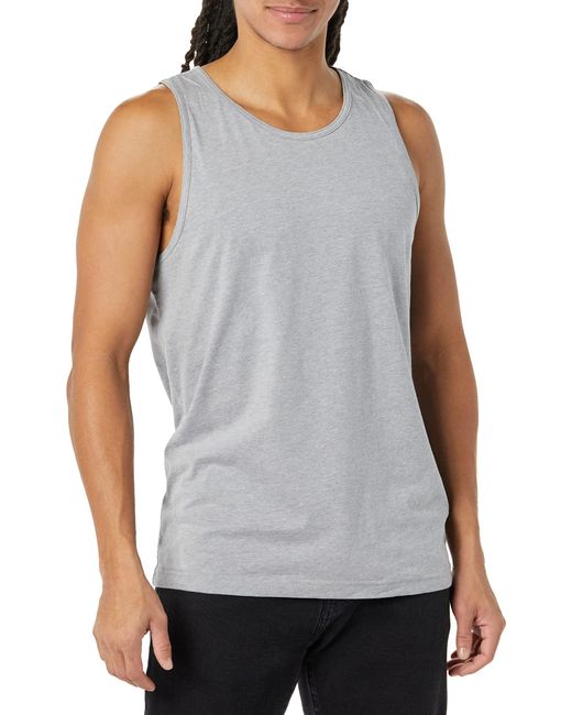 Camiseta de Tirantes de Ajuste Normal Hombre Amazon Essentials de hombre de color Gray