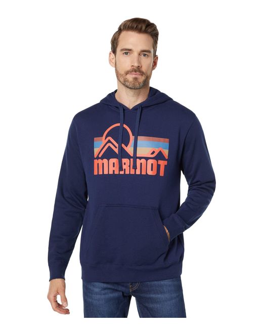 Marmot Blue Coastal Hoody Sweatshirt for men