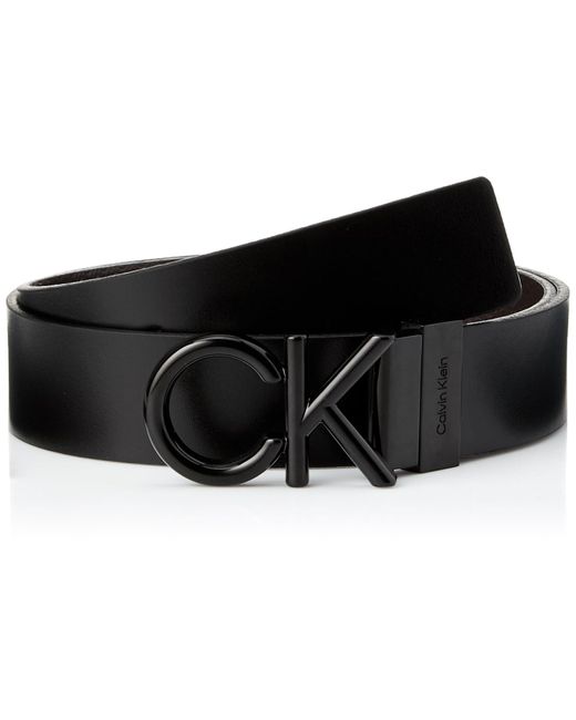 Recycled Reversible Logo Belt - - Black - Men - 80 cm Calvin Klein de hombre