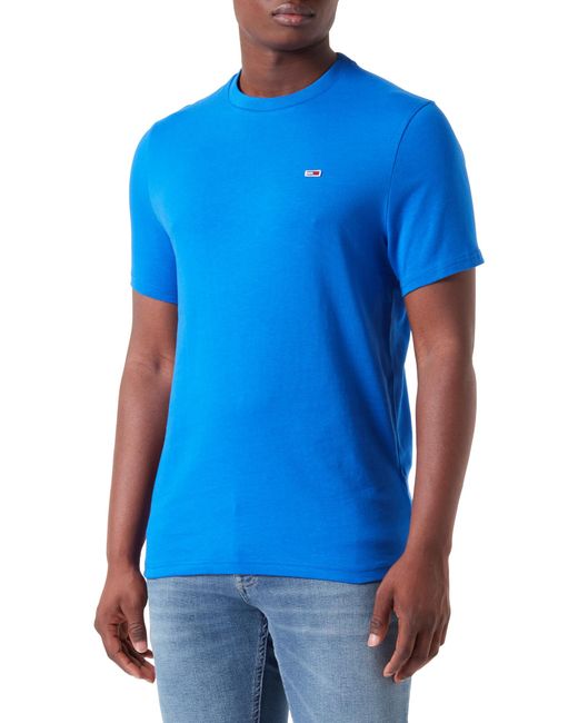 Tommy Hilfiger T-Shirt Kurzarm TJM Classic Rundhalsausschnitt in Blue für Herren