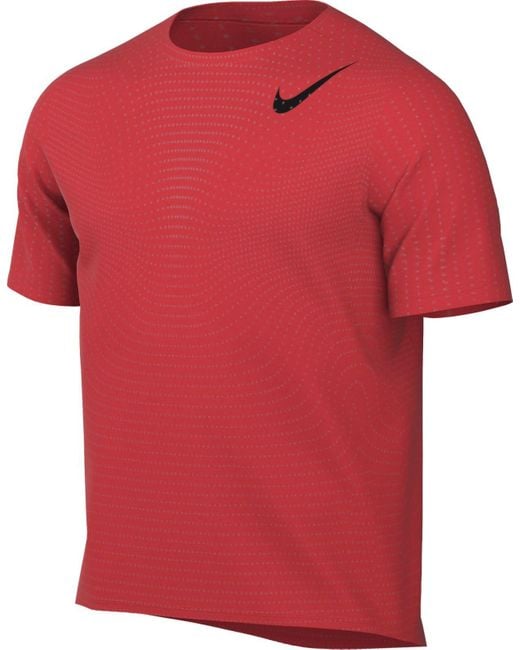 Nike Aeroswift Dri-fit Adv Korte Mouw Hardlooptop Voor in het Red voor heren