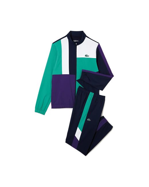 Lacoste Trainingsanzug Sport Colorblock schwarz für in Blau für Herren |  Lyst DE