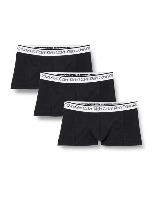 Calvin Klein Black 's 3-pack Of Boxers 3 Pk Low Rise Trunks With Stretch for men