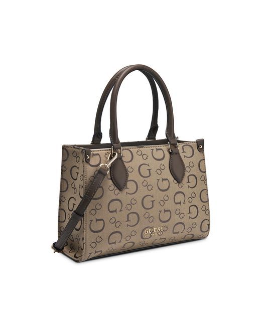 Guess Brown Oak Park Enlarged Print Small Carryall