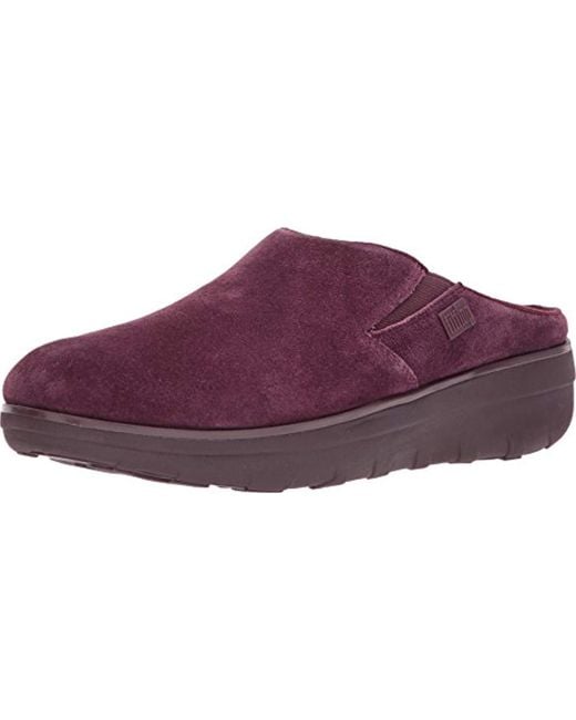 Fitflop Purple Loaff Suede Clogs