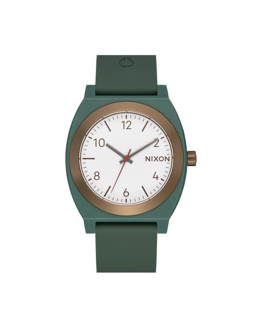 Nixon Green Analog Japanisches Quarzwerk Uhr mit Silikon Armband A1361-5204-00